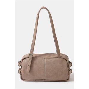 Fame Multi Grommet Belt Strap Rustic Rectangular Hand‎ Bag